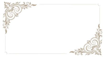 Elegant gold floral border design element. © Agus