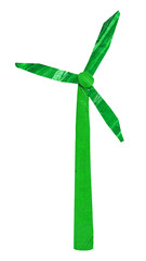Fototapeta na wymiar PNG Wind turbine, environment paper craft, transparent background