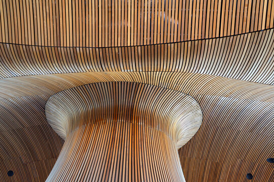 CARDIFF WALES UNITED KINGDOM: Senedd, also known as the National Assembly building was opened by Queen Elizabeth II in 2006 in Cardiff, South Wales and is the location of the Welsh Parliament