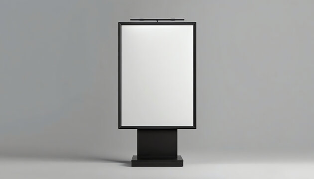 realistic outdoor blank citylight lightbox. Mockup for your print design