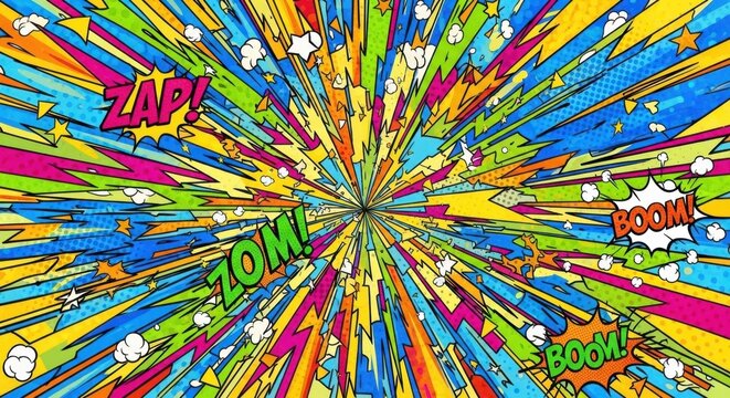 Vibrant Comic Explosion Background