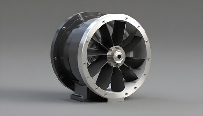 Obraz premium Rotating radial fan impeller
