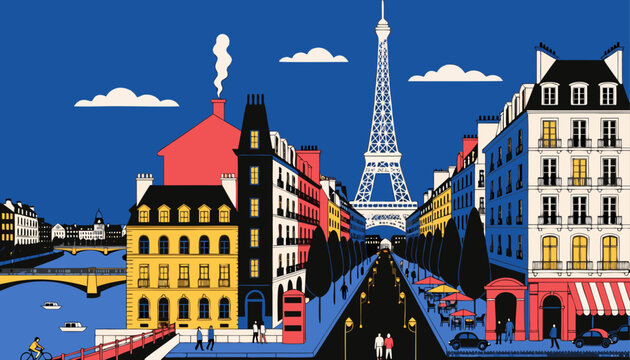 Very beautiful Paris radiates timeless charm with elegant boulevards, historic architecture, riverside scenery, and glowing evening lights, creating a romantic atmosphere filled with art, culture, sop