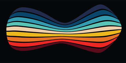 Fototapeta premium Design background design in futuristic retro style with colorful lines abstract simpleModern background design in futuristic retro style with colorful lines abstract simple modern.eps10