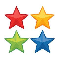 Obraz premium Four Colorful Stars