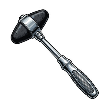 vector image of a medical reflex hammer
