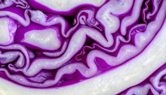 Close up view of purple cabbage