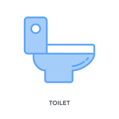 Obraz premium Toilet Icon Lineal blue Style. Vector Illustration For Graphic Design