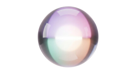 Fototapeta premium Iridescent soap bubble with rainbow reflections