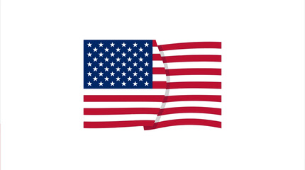 Fototapeta premium Waving American Flag on Independence Day