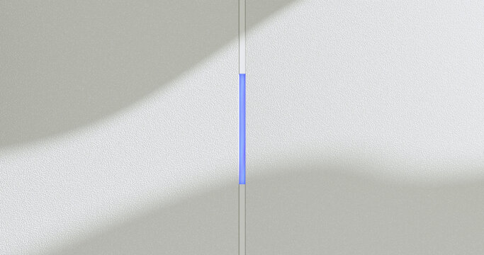 Hendidura de Ne&oacute;n Azul Abstracta en 3D sobre Pared Minimalista con Sombra Diagonal