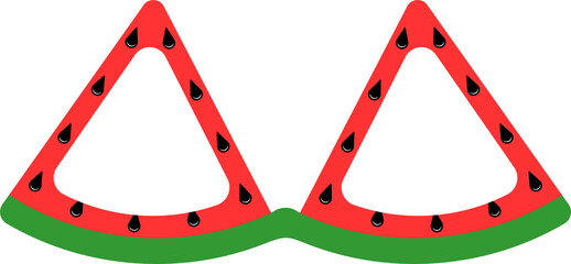 fun watermelon glasses prop for summer party  © Liena