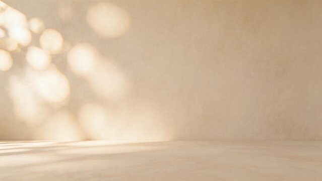 Sunlit textured wall and floor