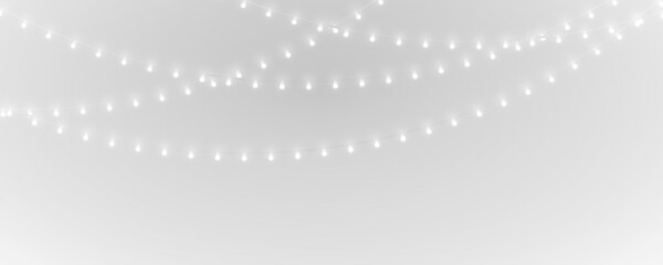 Transparent PNG holiday lights overlay with soft warm glow, ideal for festive invitations, greeting cards, party banners, and winter celebration designs. © kleinstock