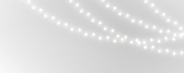 Luxury holiday lights PNG with shimmering bulbs and transparent background, ideal for festive backgrounds, greeting cards, and stylish overlays. © kleinstock