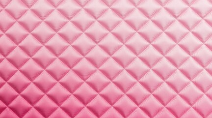 Naklejka premium Soft pink fabric features diamond quilting pattern. Smooth texture provides elegant detail. This luxurious material works for interiors upholstery fashion.