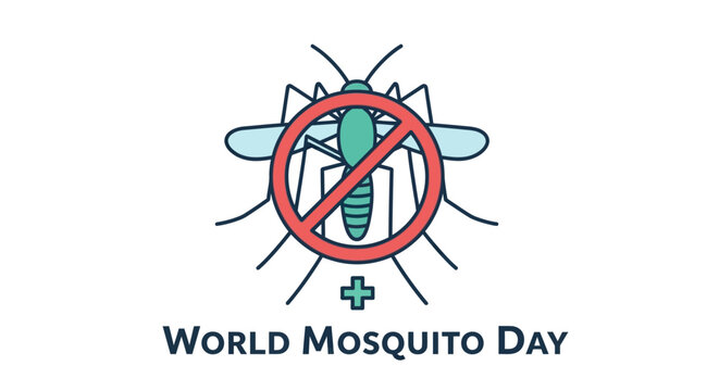 Mosquito World Day Prevention Symbol.