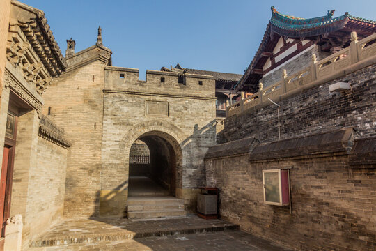 Gate in Wang Family Courtyard in Lingshi county, China