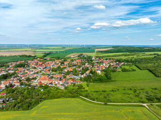 Naklejka premium Gemeinde Huy Eilenstedt in the Harz region, Saxony Anhalt, Germany