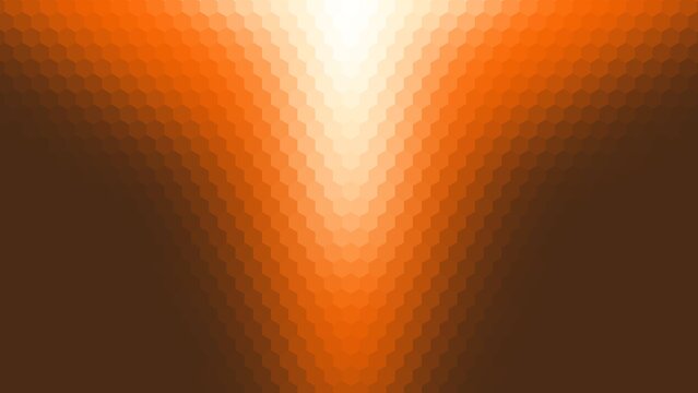 background design with brown and orange gradient hexagon pattern surface. vertical gradient with inverted triangular shape