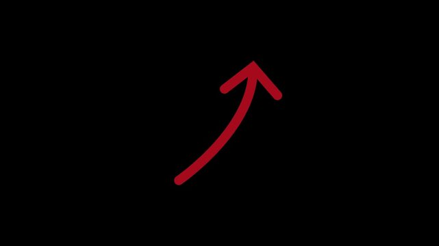 Red Arrow Upward Trend Growth Concept increase success