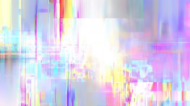Intense colorful digital glitch abstract background with bright neon pink and yellow distortion effects for cyber designs.