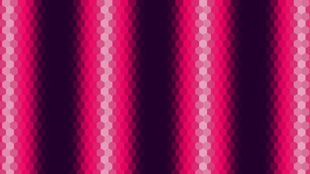 background design with pink and dark gradient hexagon pattern surface. gradient 4 vertical neon lines right in the middle of the background