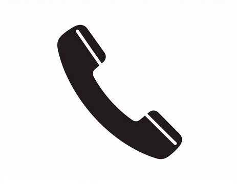 Telefon Icon schwarz als Zeichen f&uuml;r Hotline oder Kontakt
