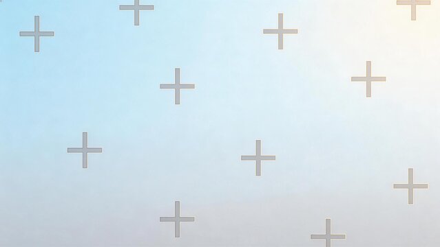 Abstract pattern with plus signs on gradient background