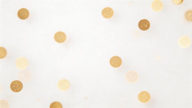Golden dots on white background