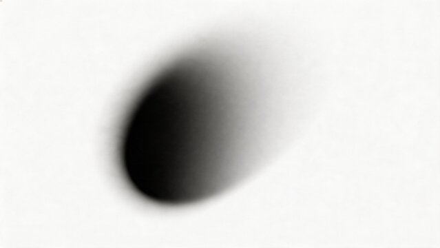 Abstract black oval shape on white background
