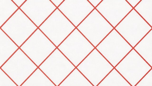 Red lines forming diamond shapes on white background