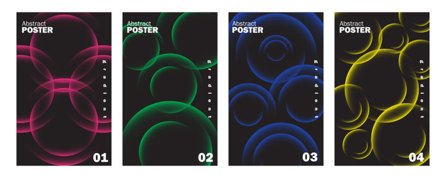 collections of colorful abstract gradient spheres poster background template for creative modern designs ideal for social media poster, banner flyer and print design	