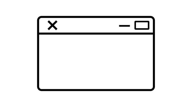Minimalist whiteboard presentation interface with close button and minimize
