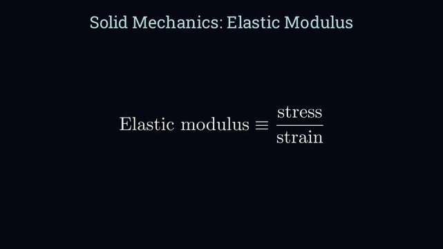 Defining elastic modulus