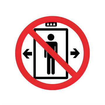 Do not use elevator sign icon