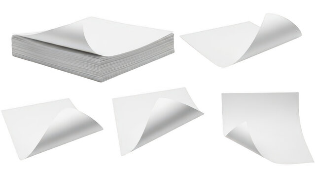 Stack of blank white business cards on flat surface