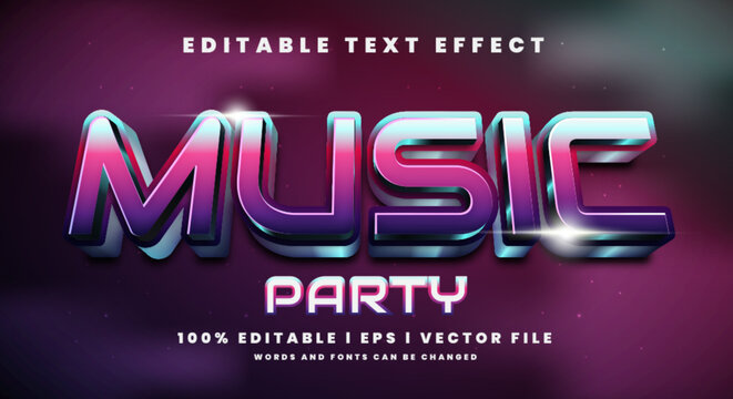 music 3d text effects Editable, gradient colors.Text style effects.