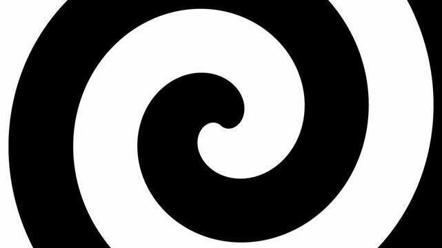 Hypnotic Swirl A Mesmerizing Black and White Spiral Pattern for Visual Effects and Abstract Art