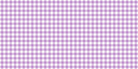 Seamless lavender and white gingham checkered pattern. Classic fabric texture, perfect for textile design, digital backgrounds, or wrapping paper projects. © Enka Enka