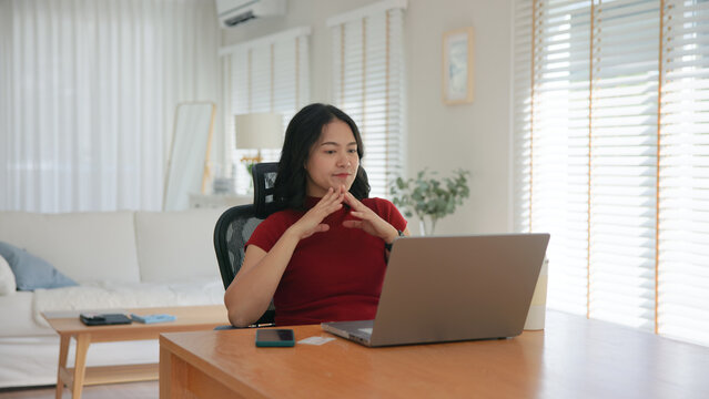 Young asian woman happy smile using search on phone Agent AI app retail shop store pay buy at home Modern Agentic bot order assisted people easy booking hotel ticket vacation smart life virtual wallet
