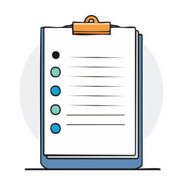 Clipboard with Checklist and Bullet Points
