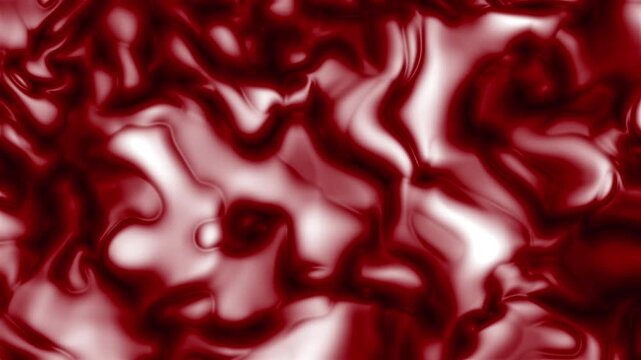 Dark red liquid glossy wavy pattern abstract background perfect for luxury branding design projects and elegant product packaging. Smooth shiny surface textures.