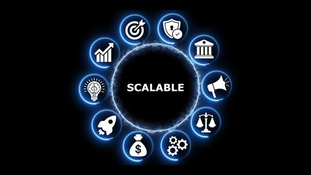 Scalable business strategy with core competencies for growth.