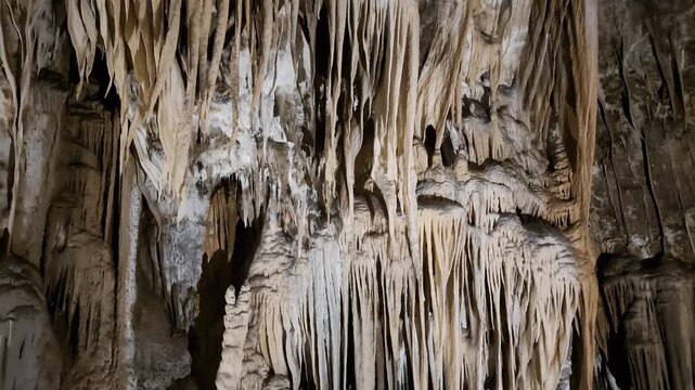 view from inside postojna cave (postojnska jama) famous deep cave system in slovenia europe with train inside rail ride km walk walking interior rock formations stalactite stalagmite ancient geology 