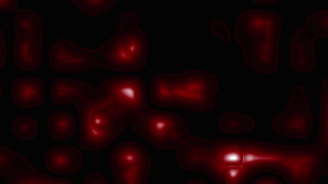 Glowing red blood cells abstract liquid digital art pattern dark moody background for medical websites, science publications, educational materials.