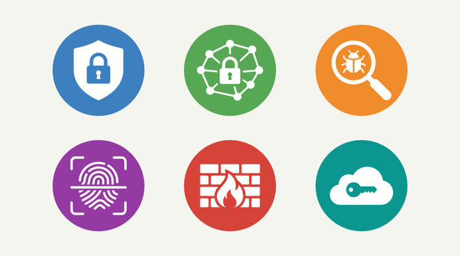 Six Beautiful Web UI Icons for Cyber Security