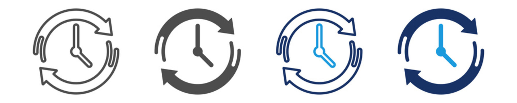 second chance icon set with multiple style