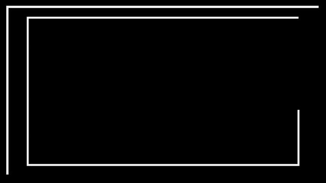 Simple White Frame on a Black Background border