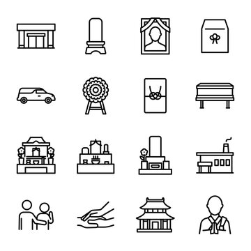 シンプルアイコンセット｜日本の葬儀・葬式・法事